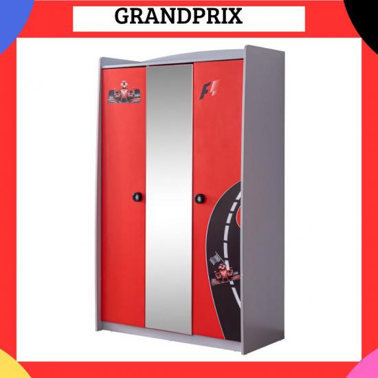 Grandprix - 3 Kapılı Arabalı Çocuk Dolabı